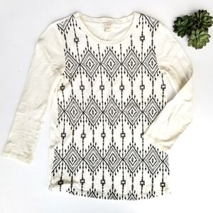 J.Crew Factory Tribal Print Knit Tee